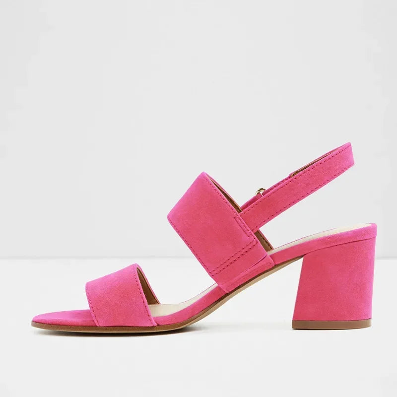Sexy Open Toe Thick Heel Sandals High-heeled Shoes Wedding Party Shoe Lady Girl Dress Shoes