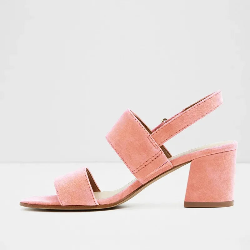 Sexy Open Toe Thick Heel Sandals High-heeled Shoes Wedding Party Shoe Lady Girl Dress Shoes
