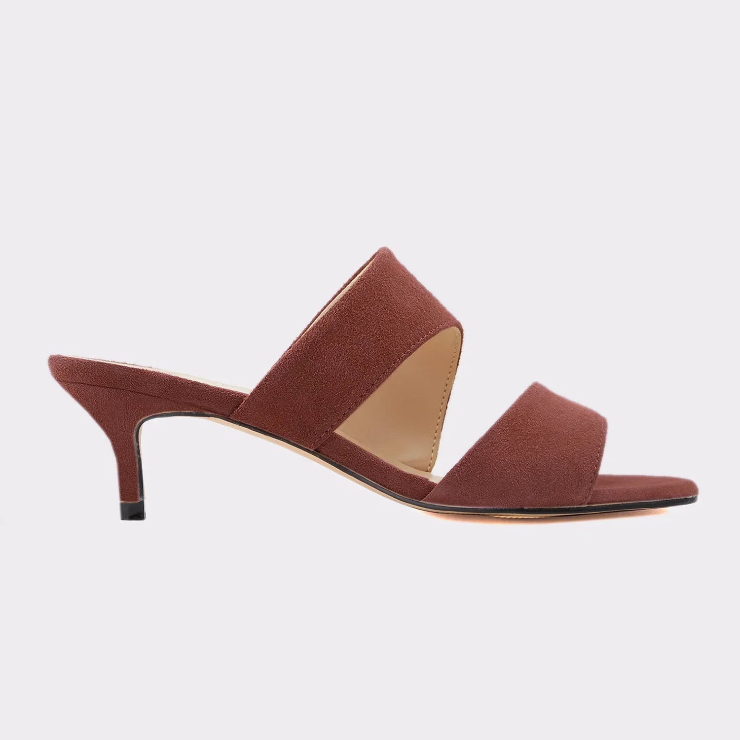 Sandals Casual 5cm Sexy Thin High Heels Open Toe Slip on Sandal Nude Red Wedding Shoes Plus Size