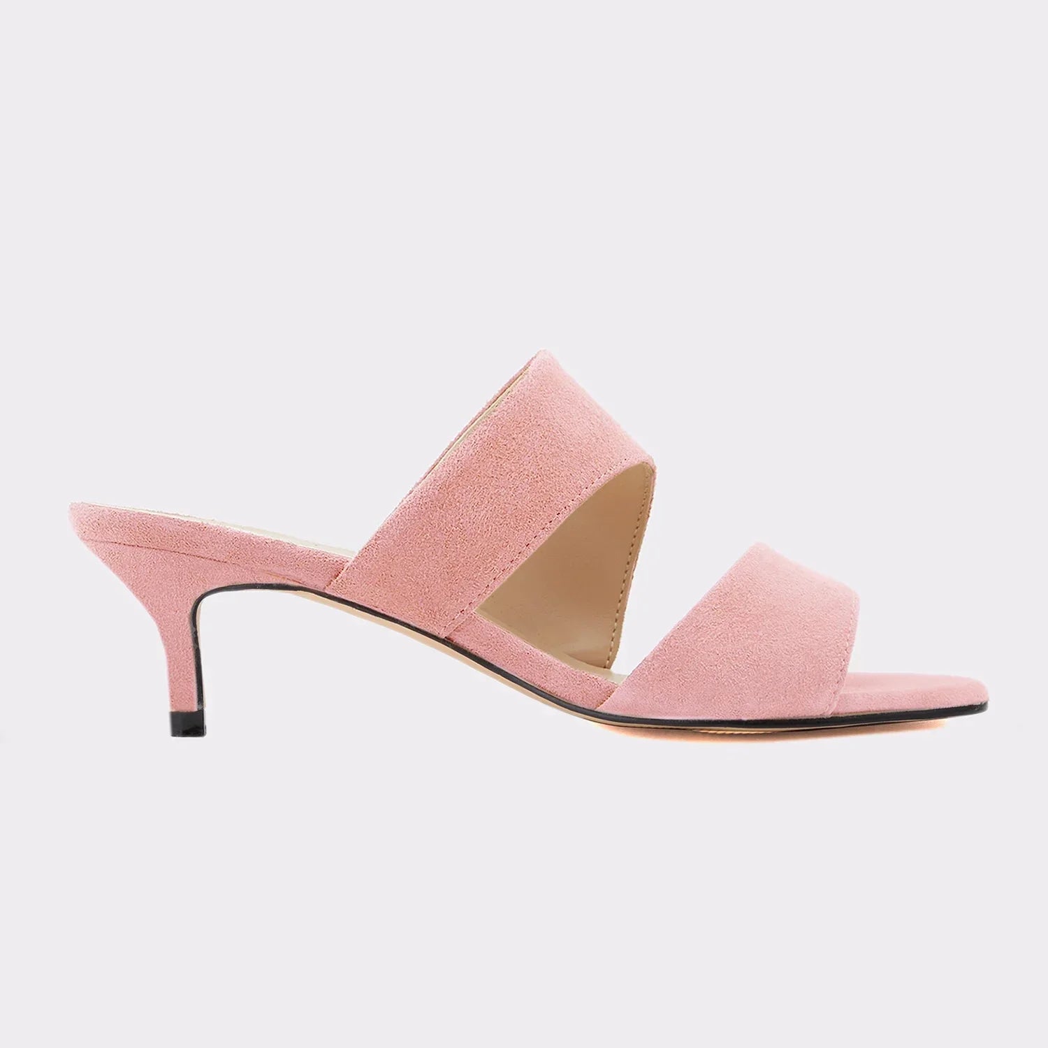 Sandals Casual 5cm Sexy Thin High Heels Open Toe Slip on Sandal Nude Red Wedding Shoes Plus Size