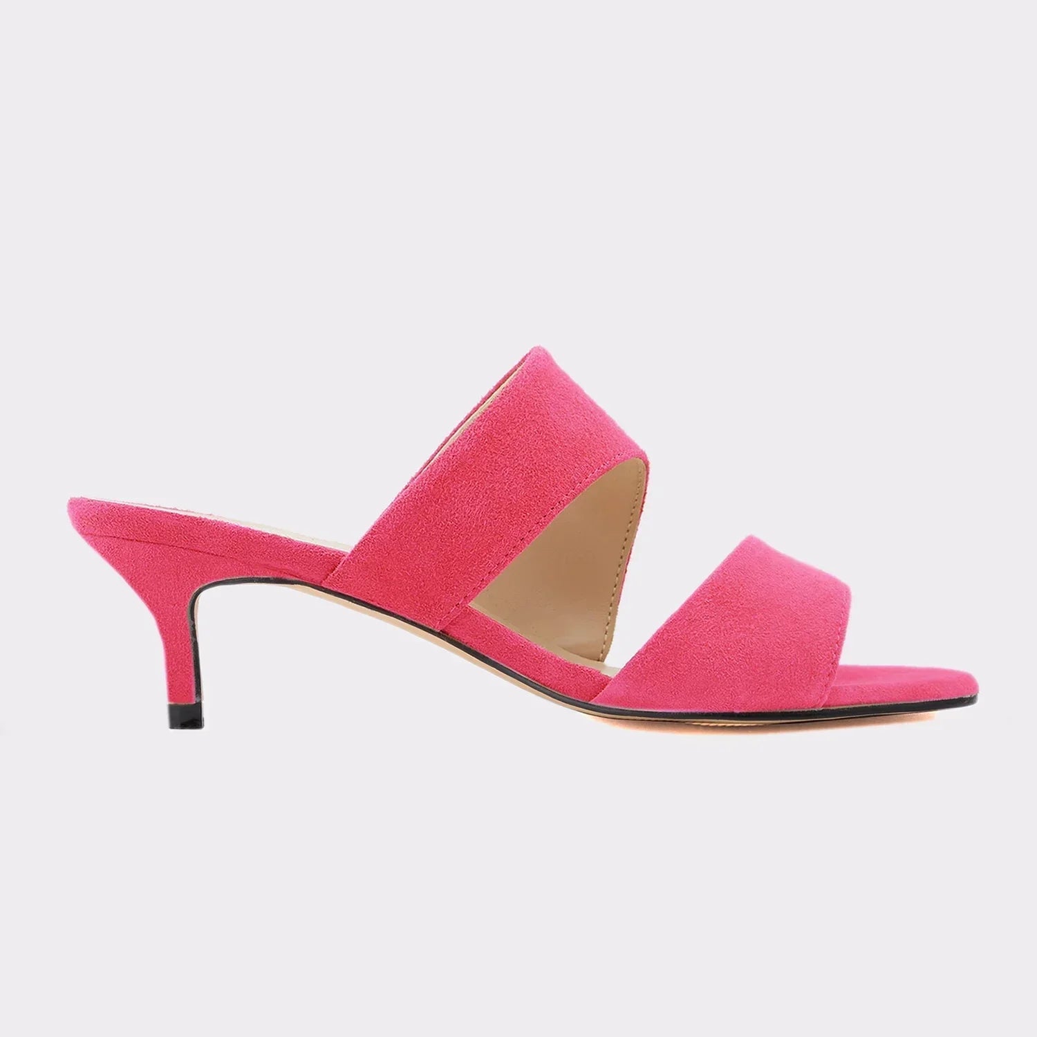 Sandals Casual 5cm Sexy Thin High Heels Open Toe Slip on Sandal Nude Red Wedding Shoes Plus Size