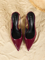 Wine Red SlingbackPumps