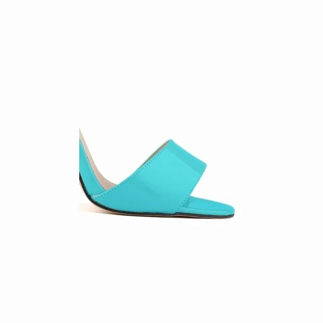 Sandals 8cm High Heels Flock Lady Gladiator Evening Ankle Strap Stilettos Party Nude Wedding Shoes
