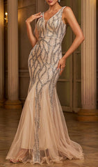 Jarrett V-Neck Sequin Maxi Dress