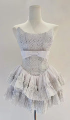 Iolana Dazzling Strapless Sequin Mini Dress
