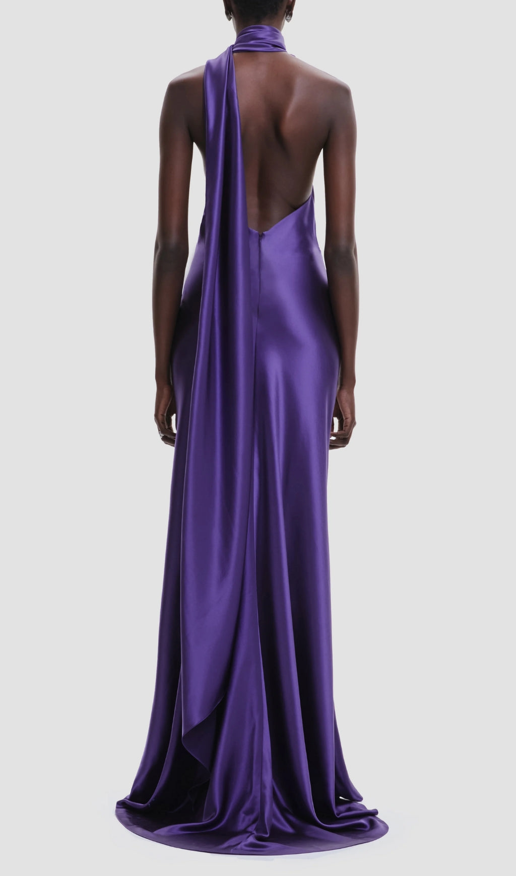 Carmelo Glamour Purple One-Shoulder Rose Maxi Dress