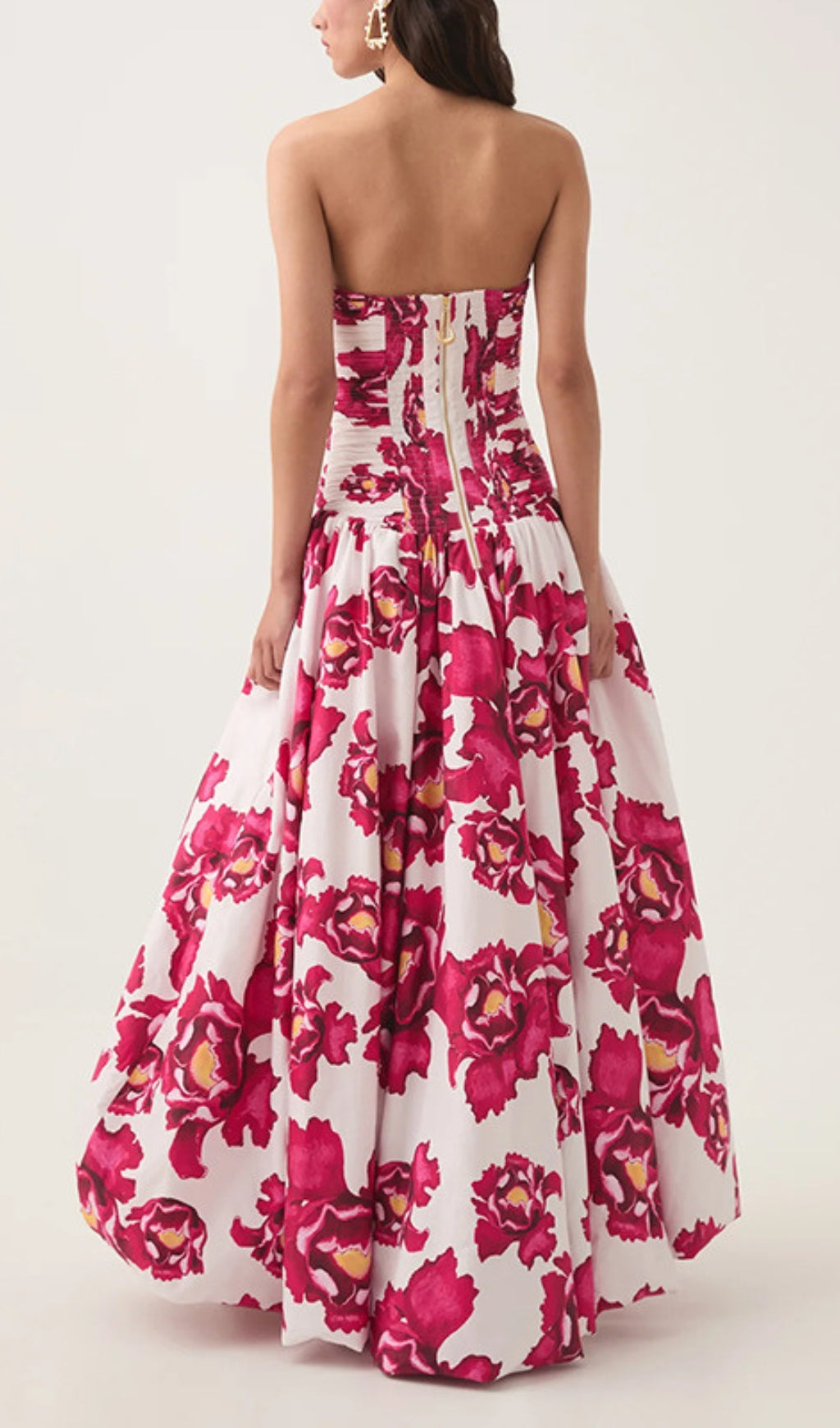 Behold Boldly Blooming Strapless Maxi Dress