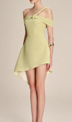 Forever Glam Braided One-Shoulder Mini Dress