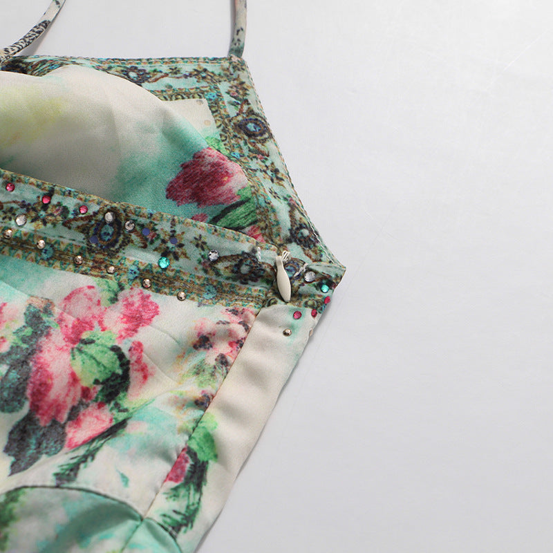 Juda Bohemian Print Flowy Maxi Dress