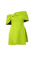 Head-Turning Batya Green Bow Corset Mini Dress
