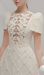 Beate Bloom Ivory Mini Dress