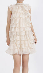 Duyen Chic Black Tiered Ruffle Mini Dress