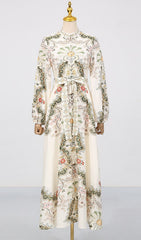 Fawzia Elegant Bohemian Floral Maxi Dress