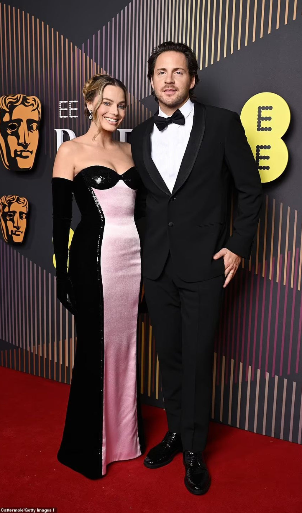 Baylee Glamorous Black & Pink Sequin Bustier Maxi Dress