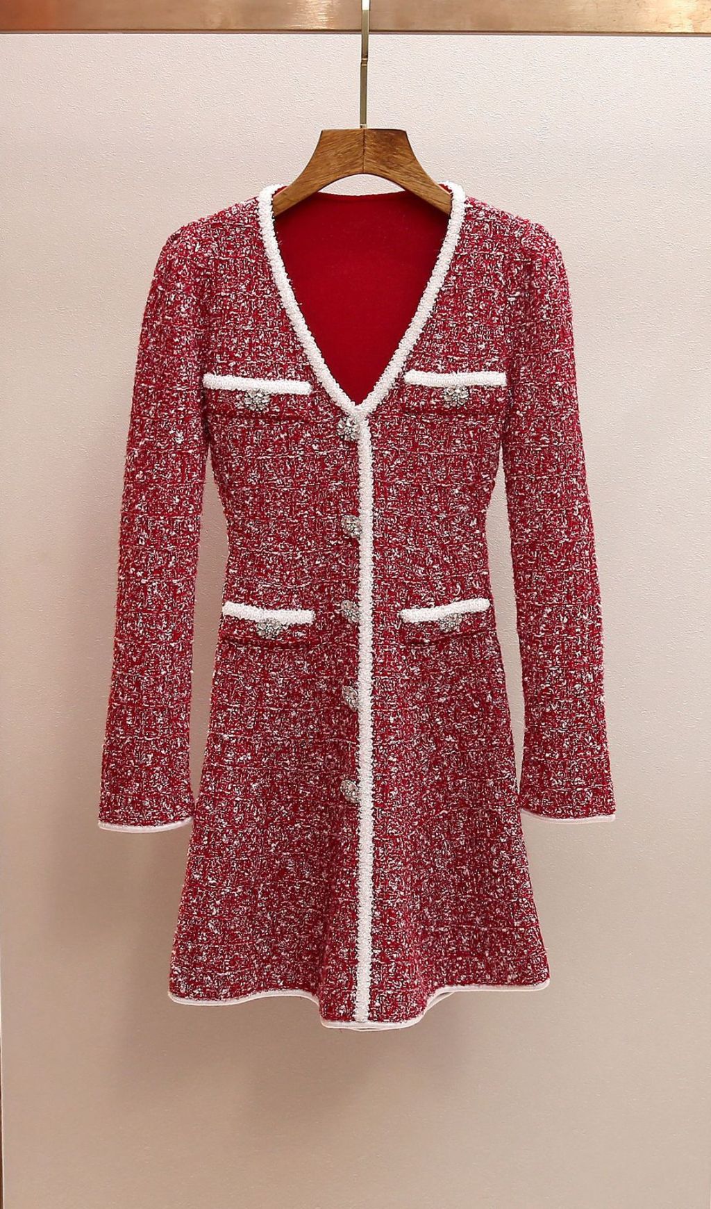 Jones Scarlet Tweed Mini Dress