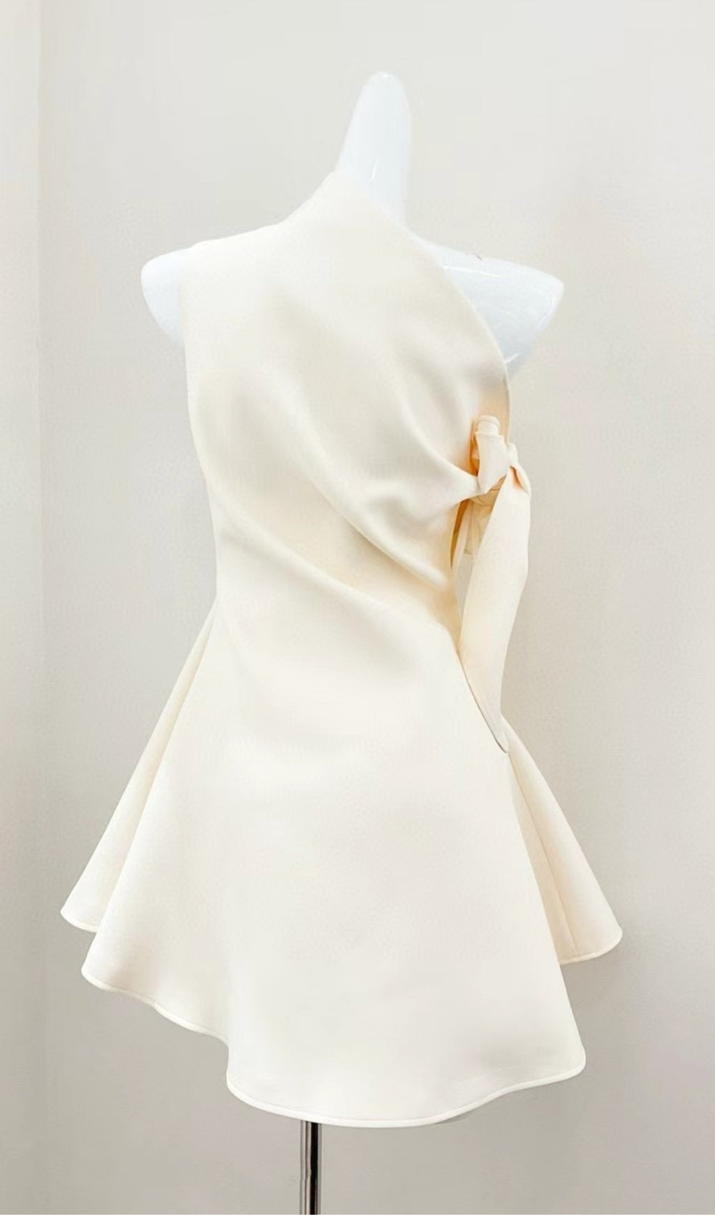 Ercilia Flirty Knot One-Shoulder Mini Dress