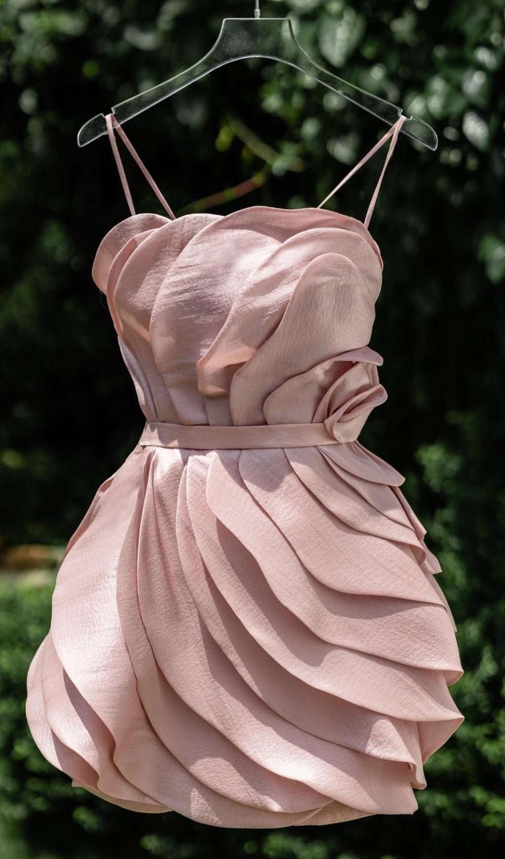 Axelia Petal Perfection Strappy Mini Dress