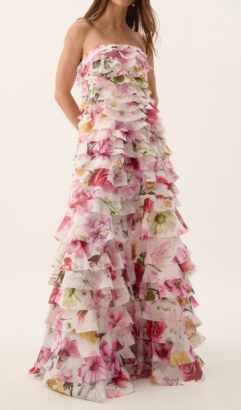 Dasani Dreamy Floral Ruffled Maxi Dress