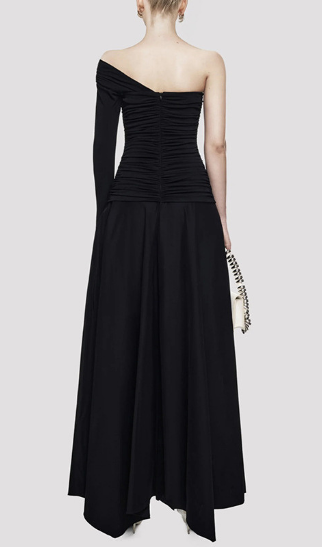 Harmon One-Shoulder Ruched Maxi Dress