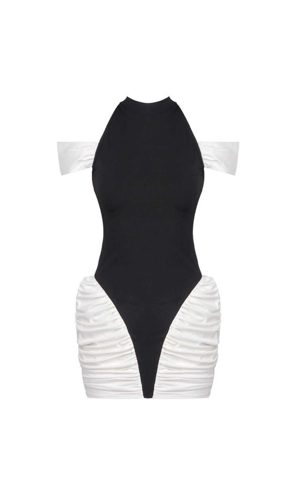 Hesperia Halter Ruched Mini Dress