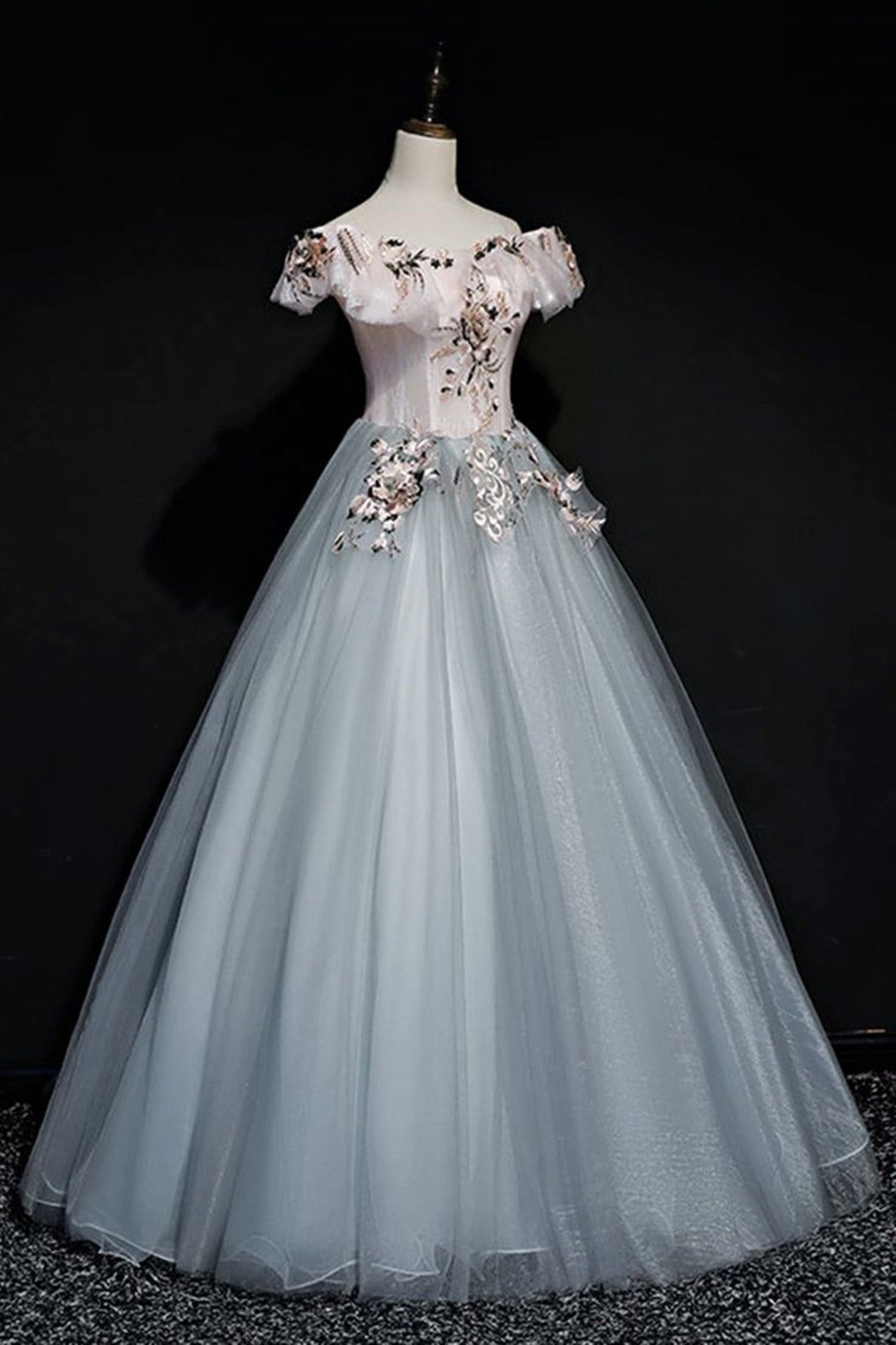 A-line Off Shoulder Long Off Shoulder Party Dress