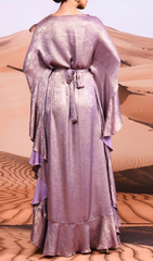 Luxe Shimmering Coraline Purple Embellished Maxi Dress