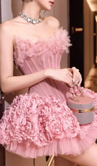 Irma Strapless Corset Floral Mini Dress