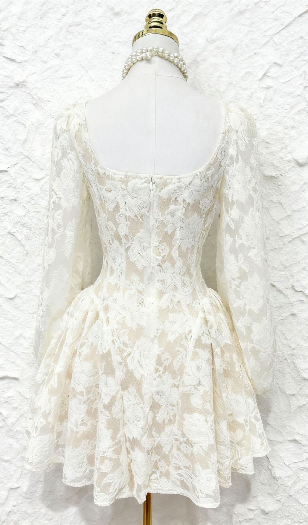 Ilithyia Romantic Lace Long Sleeve Mini Dress
