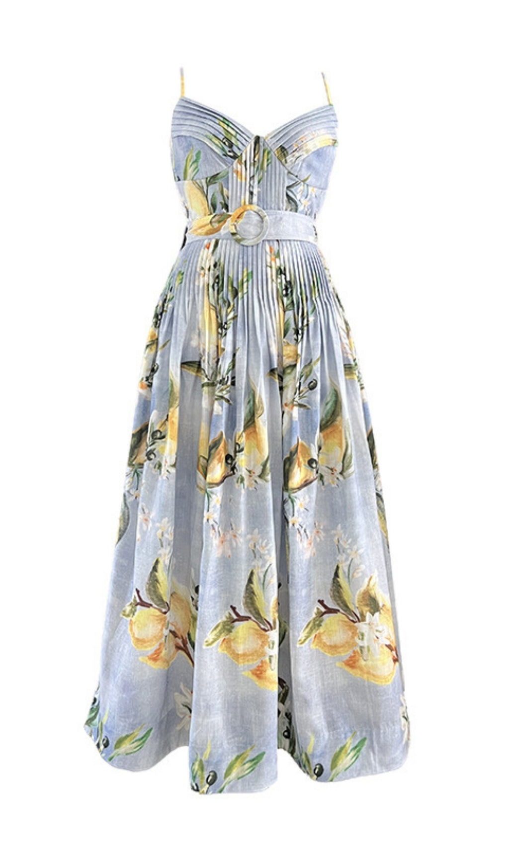 Chic Eadlyn Vibrant Watercolor Print Strappy Maxi Dress