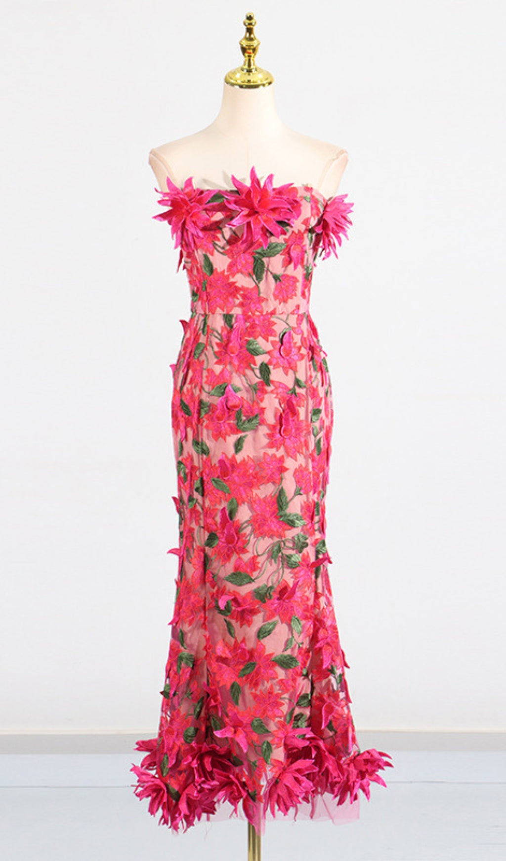 Derya Strapless Floral Maxi Dress
