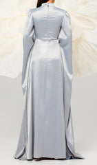 Cleo Elegant Satin Corset Maxi Dress