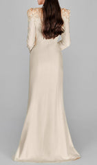 Boudewijn Floral Embellished Maxi Blazer Gown