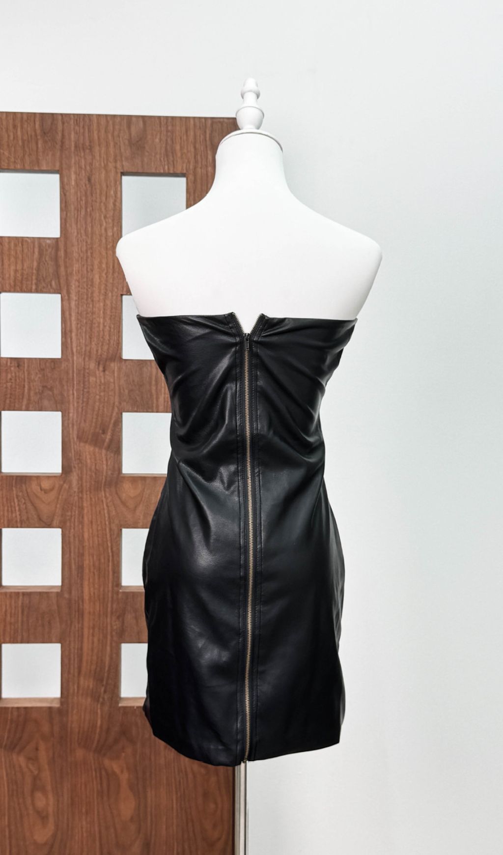 Intan Strapless Faux Fur Mini Dress