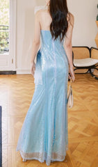 Haidar Dazzling Ombre Sequin Illusion Maxi Gown