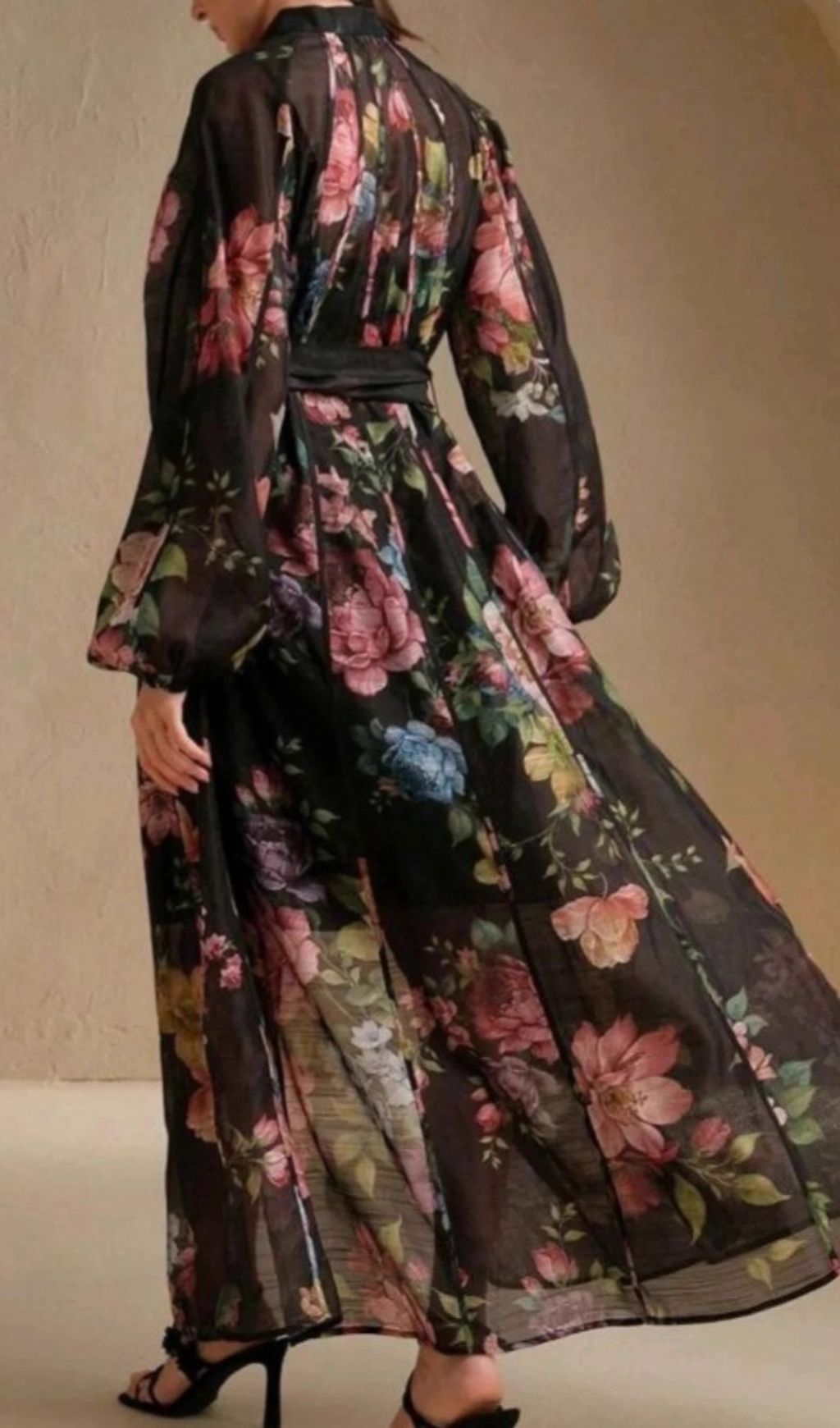 Gilad Floral Print Long Sleeve Maxi Dress