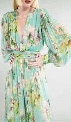 Frymet Bohemian Floral Printed Maxi Dress