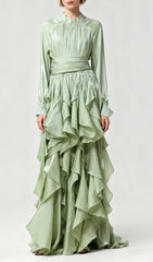 Joop Romantic Ruffle Maxi Dress