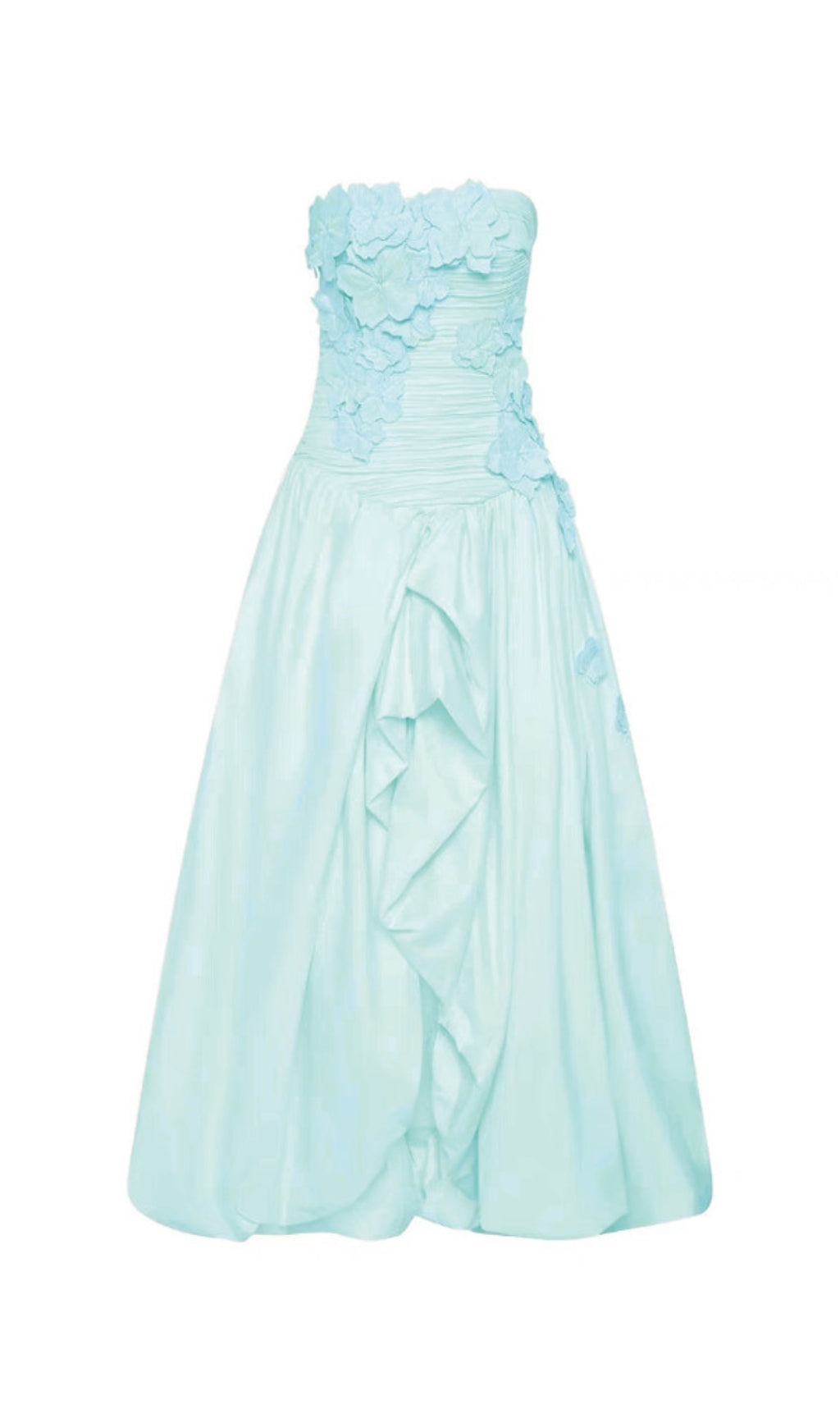 Emiko Strapless 3D Floral Maxi Dress