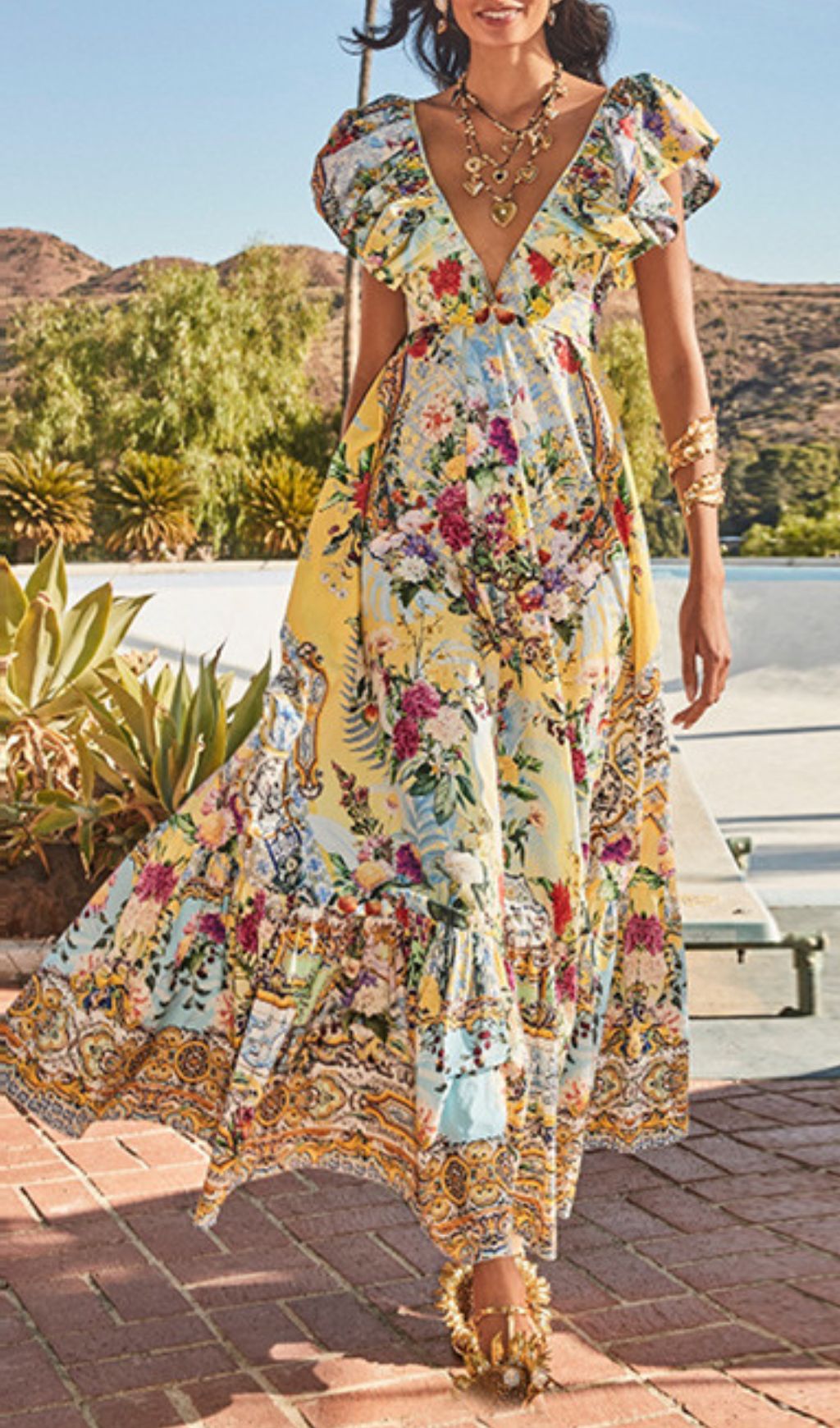 Gelsey Vibrant Floral Maxi Dress