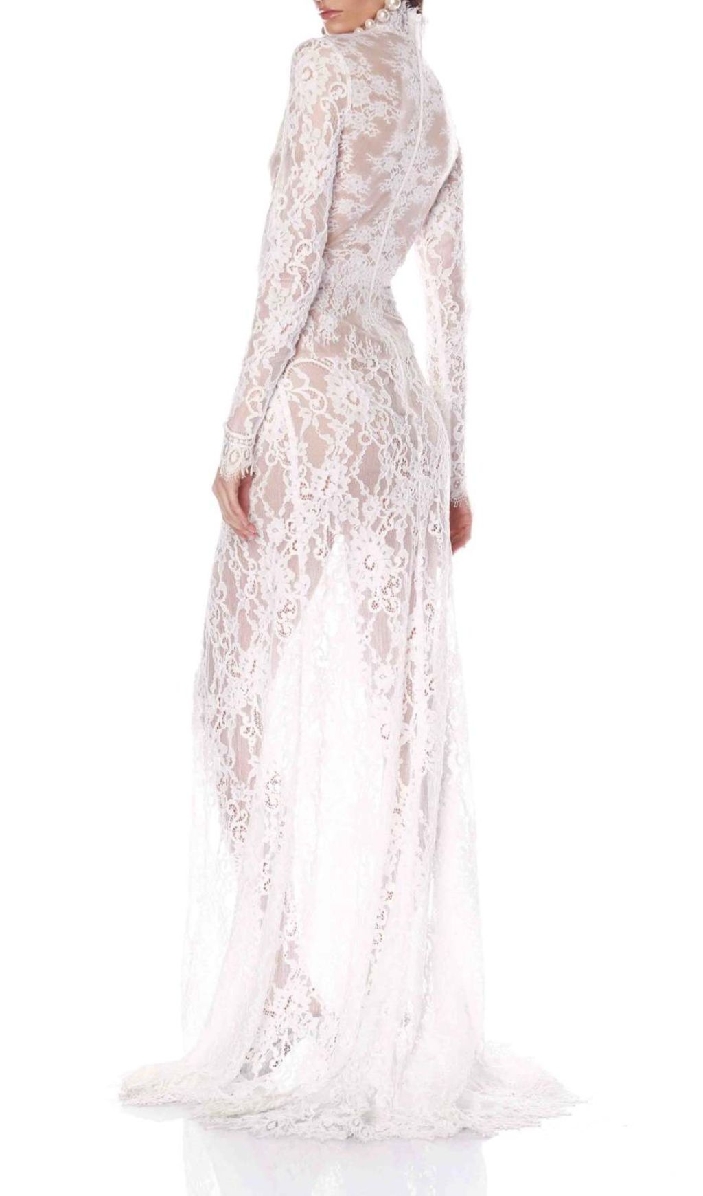 Faizah Daring Sheer Lace Maxi Dress