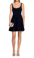 Nelya Embellished Knit Mini Dress