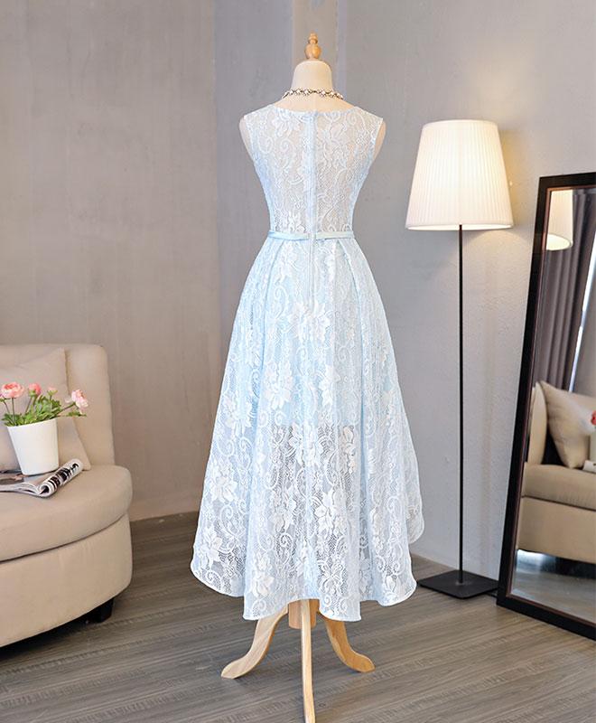 Lovely Light Blue Lace Party Dress