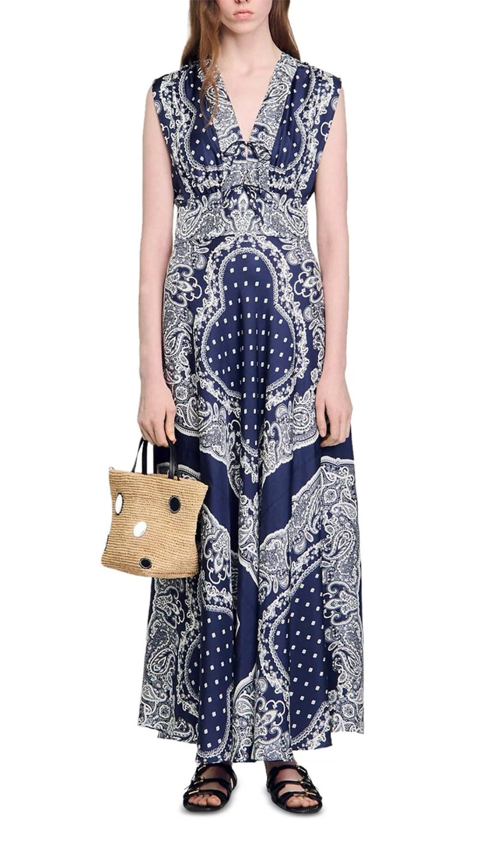 Effortless Boho Bandana Print Maxi Dress for Women