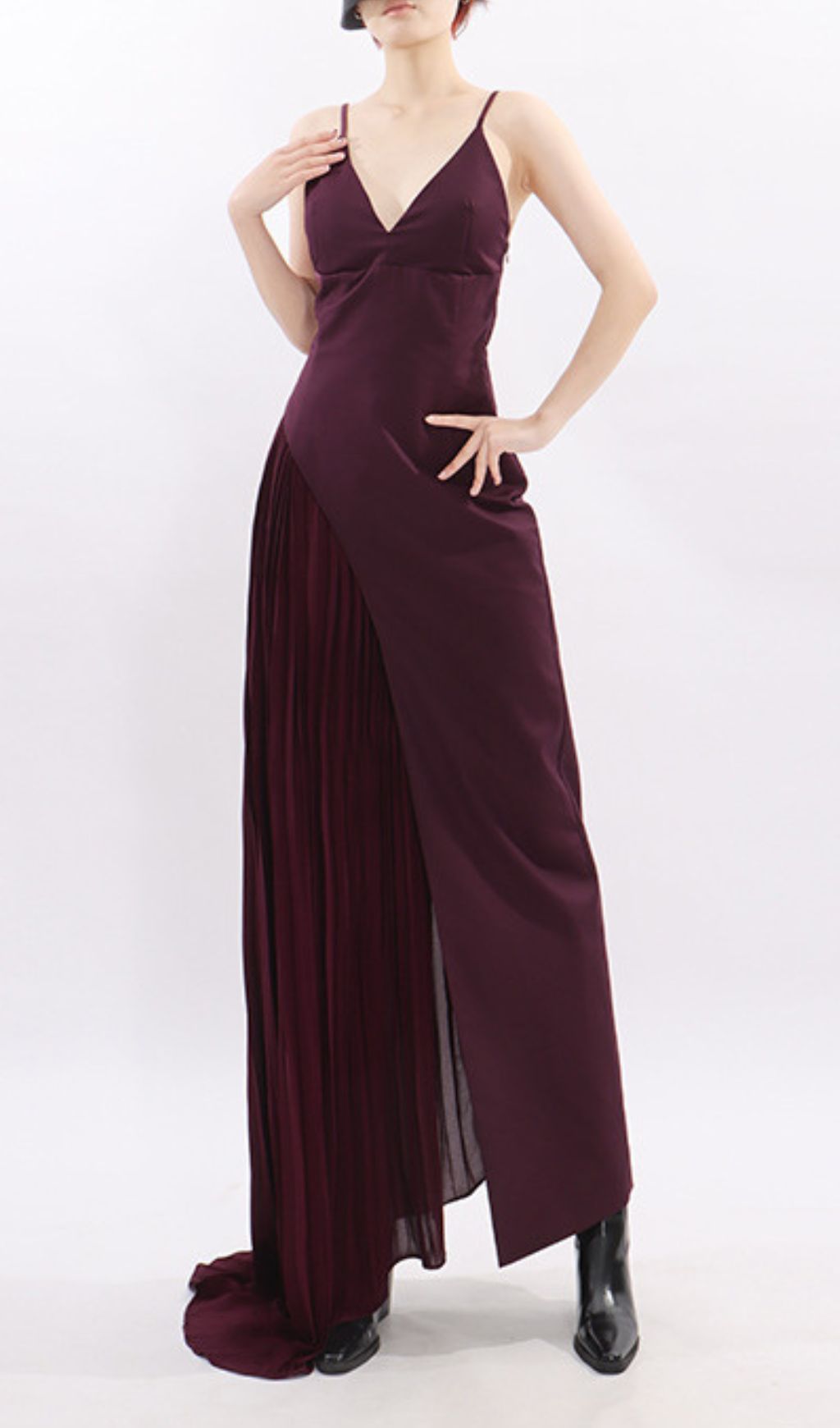 Jinelle Elegant Strappy Pleated Maxi Dress