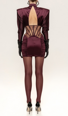 Hebe Sculpted Satin Corset Mini Dress