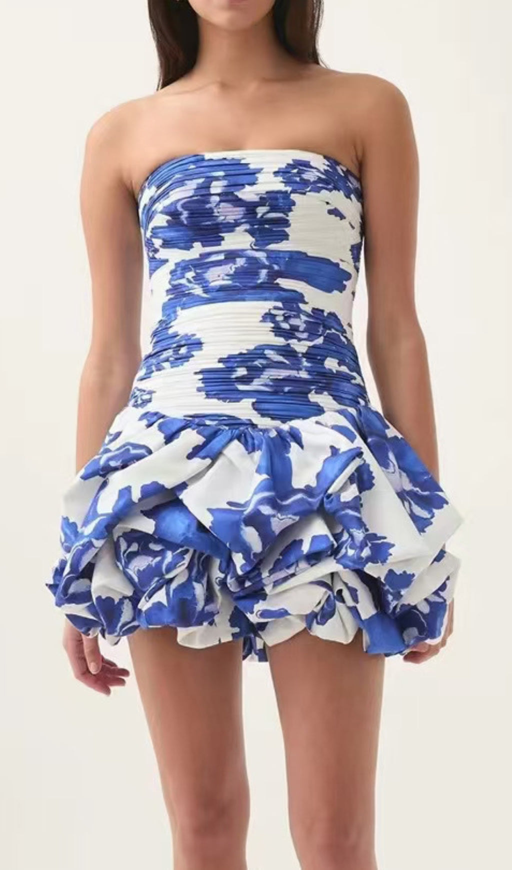 Ellen Floral Strapless Mini Dress