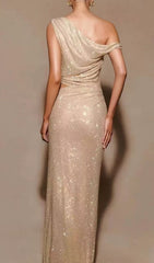 Feride Glimmering Diamante Cutout Maxi Dress