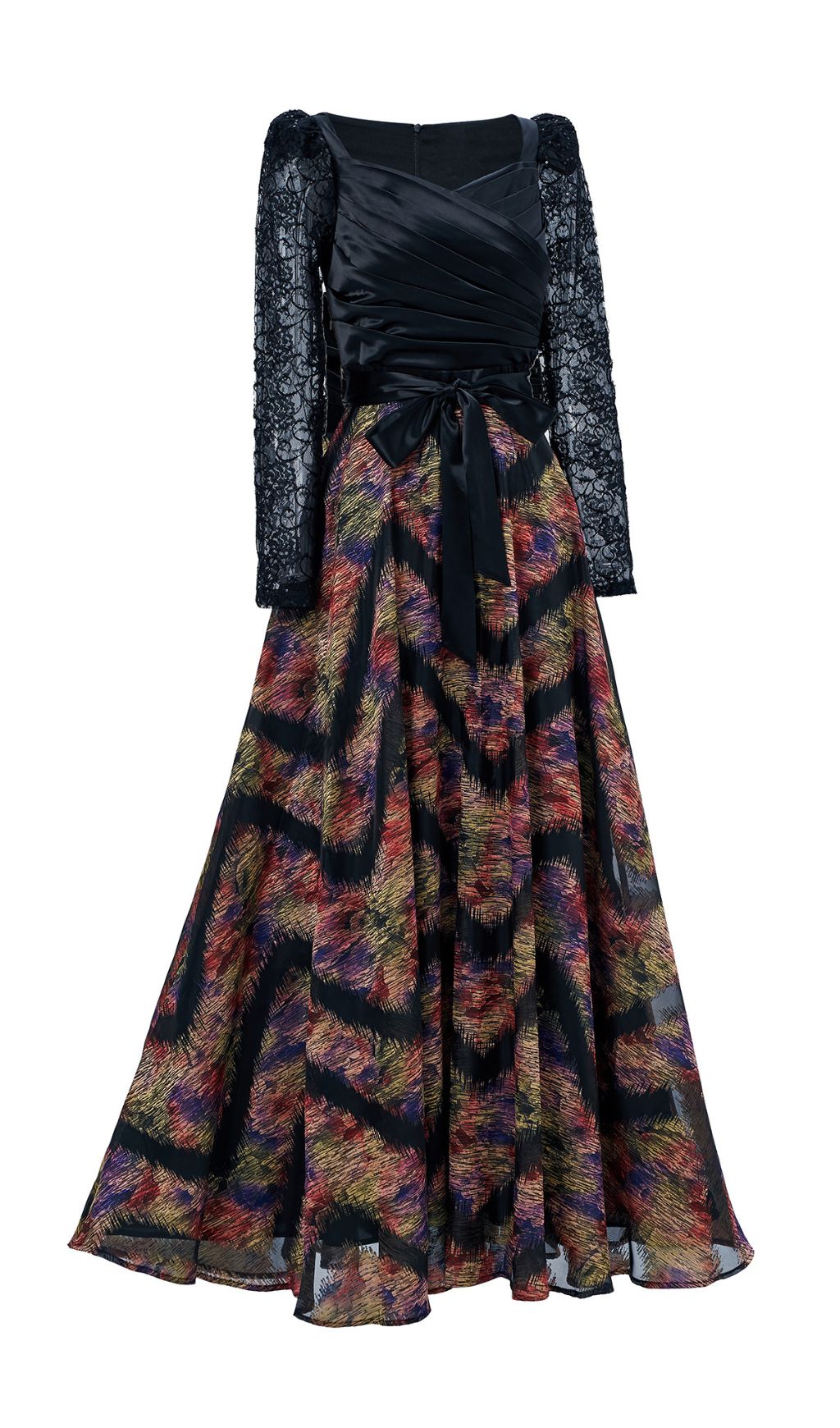 Ffan Elegant Lace Sleeve Maxi Dress