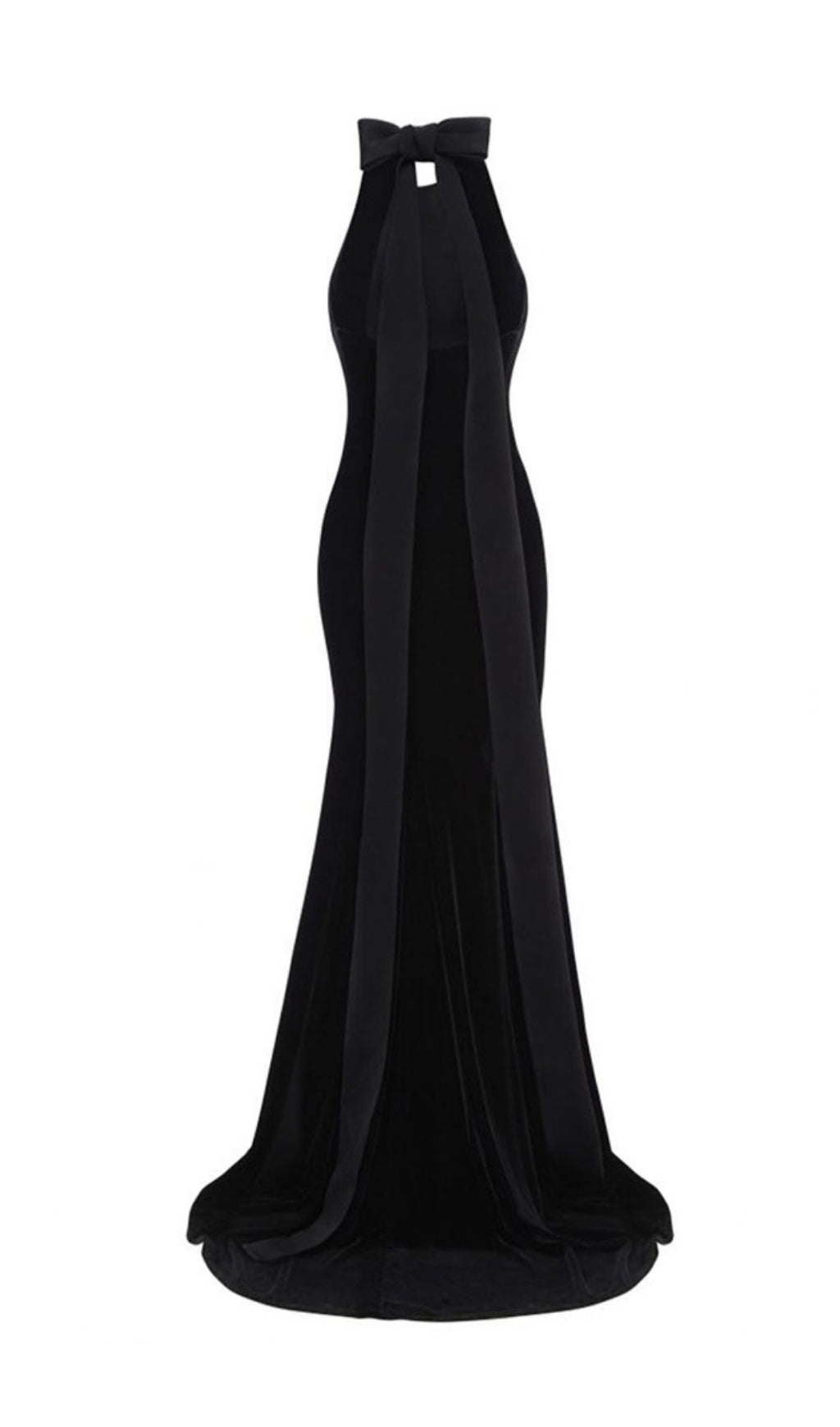 Frida Elegant Velvet Halter Neck Maxi Gown