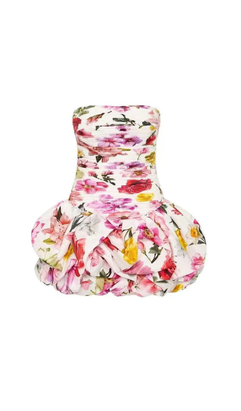 Ellen Floral Strapless Mini Dress